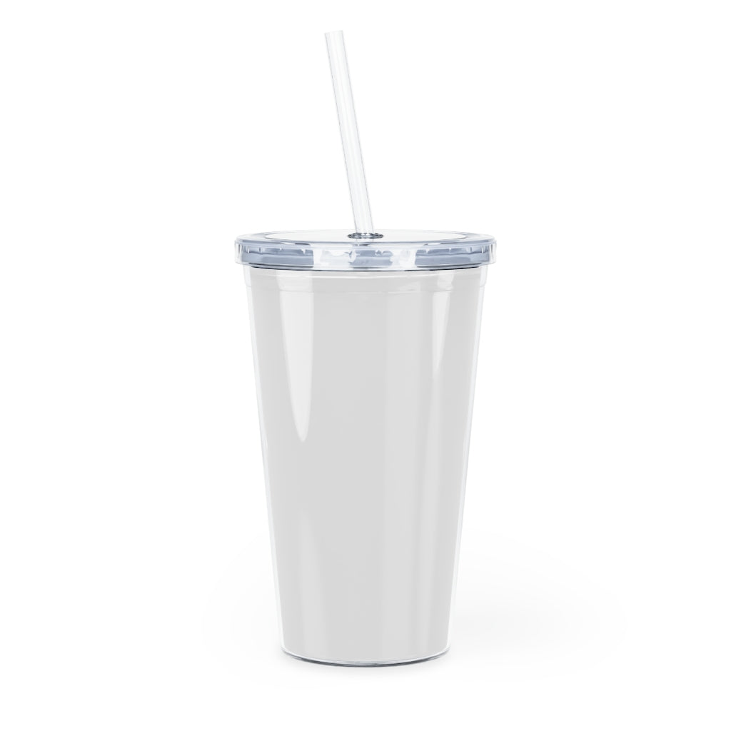 GOOD VIBES ONLY Plastic Tumbler with Straw